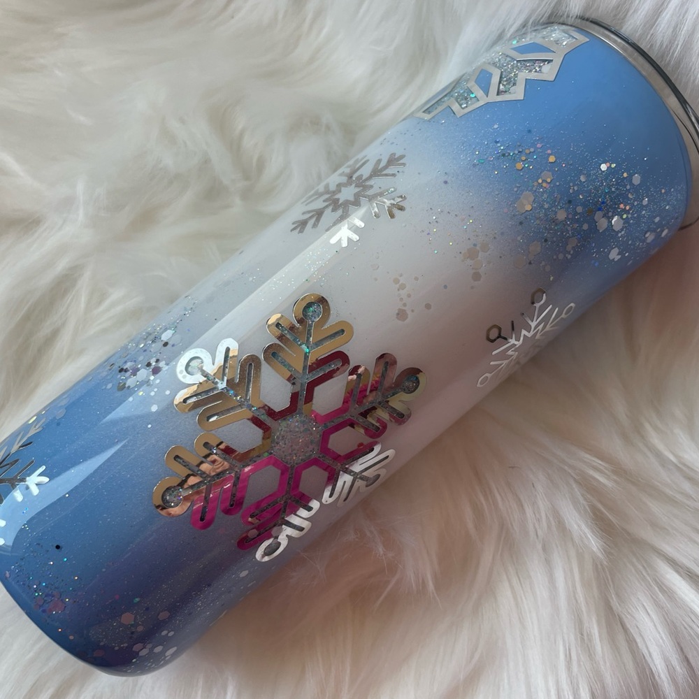 Frosted Snowflake Peekaboo Tumbler